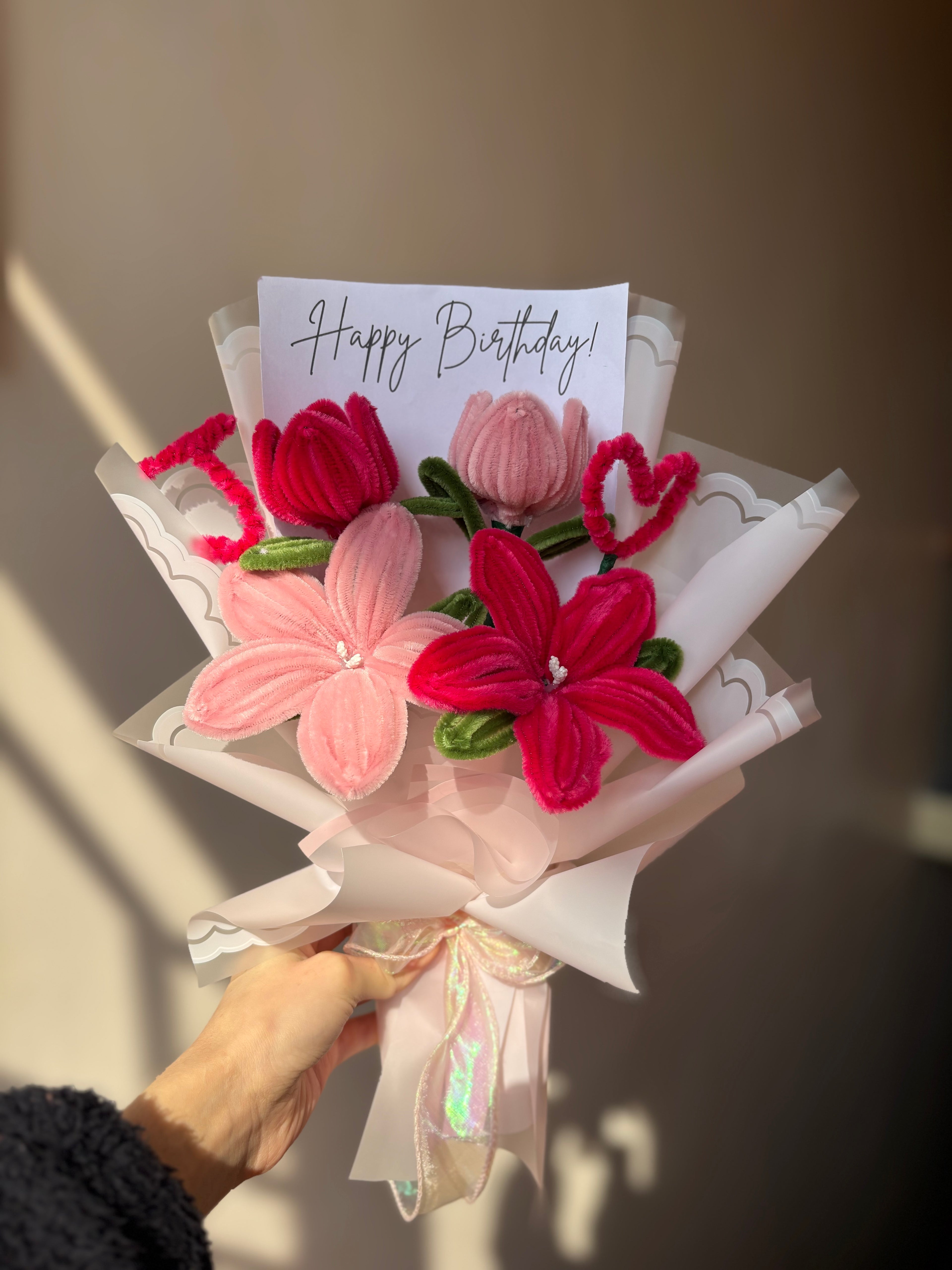 Heart initial bouquet