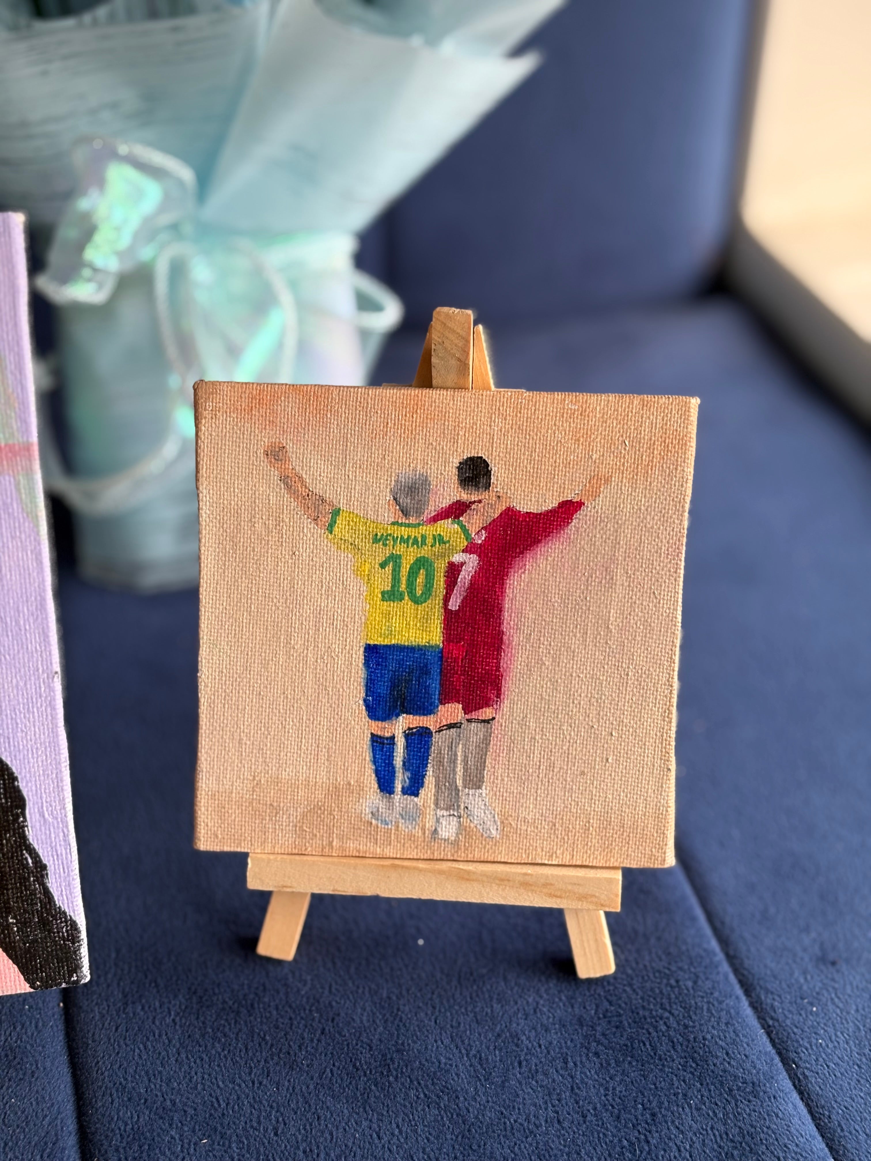 4x4 inches canvas painting