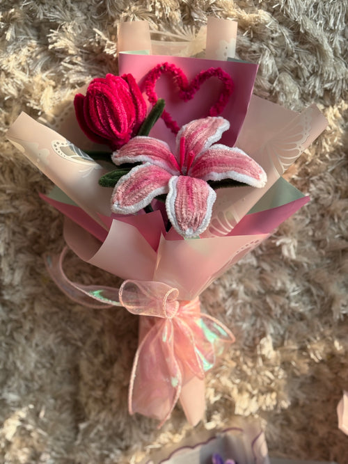 Blush heart bouquet