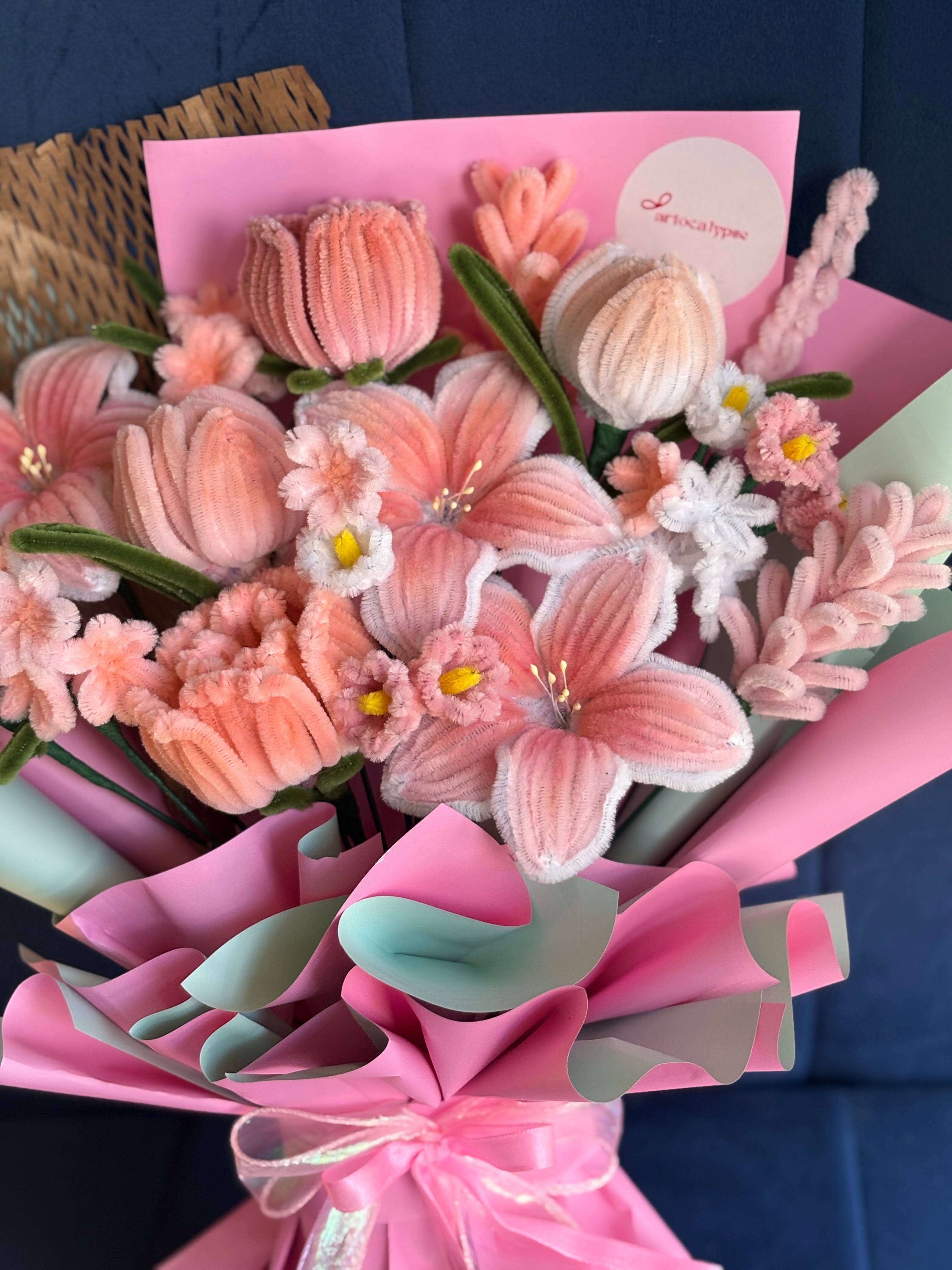 Sweet peach bouquet