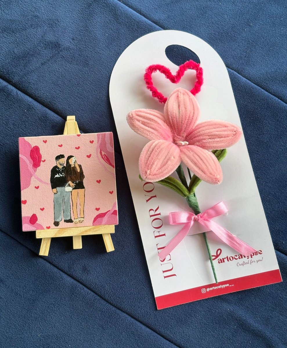Heart lily card with painting - Artocalypse