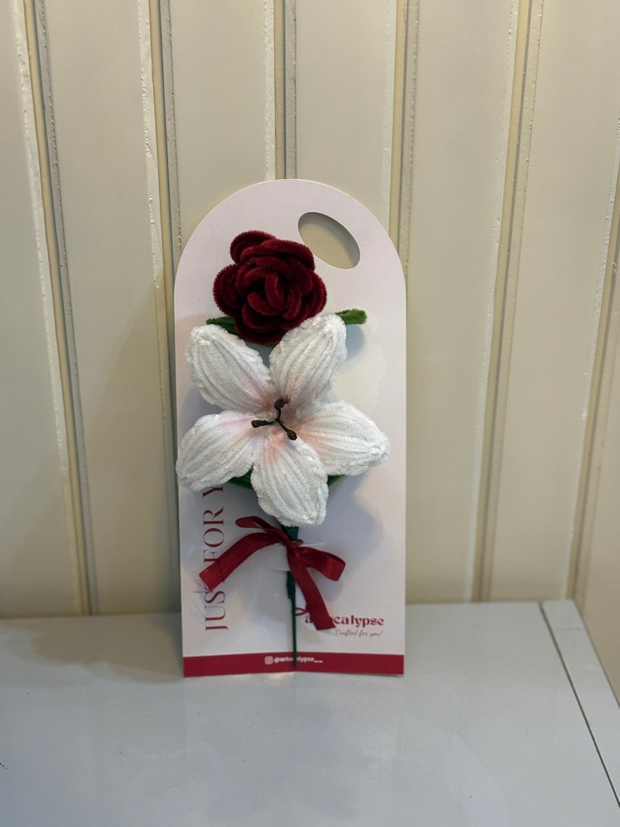 Lily rose flower card - Artocalypse