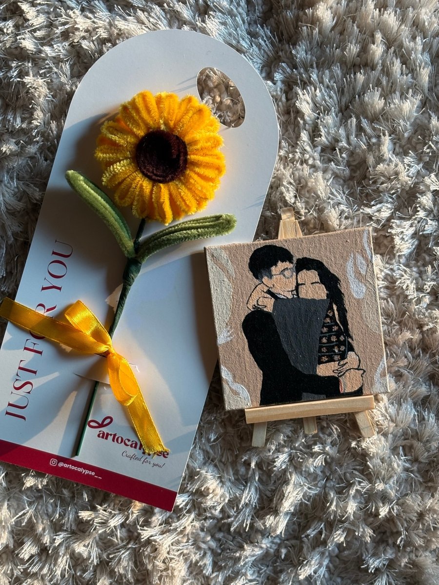 Sunflower card with painting - Artocalypse